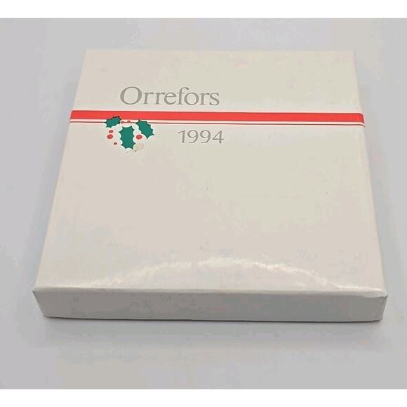 Vintage Orrefors 1994 Rocking Horse Christmas Ornament Crystal in Box U97 - Picture 5 of 5